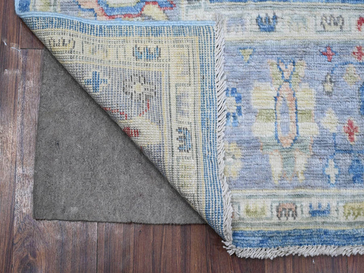 5'9" x 8'10" New Hand Knotted Blue Wool Rectangle Oriental Rug - MOA10288799