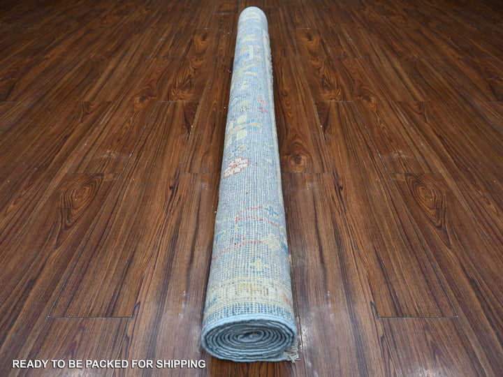 5'9" x 8'10" New Hand Knotted Blue Wool Rectangle Oriental Rug - MOA10288799
