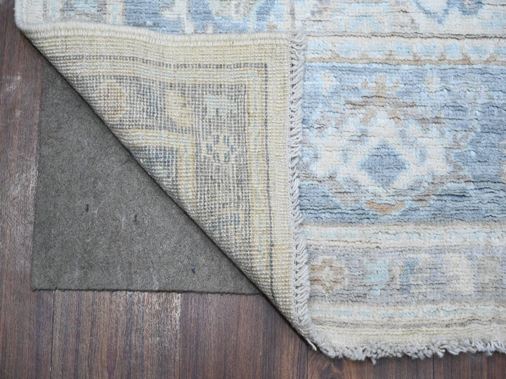 6'1" x 9'4" New Hand Knotted Grey Wool Rectangle Oriental Rug - MOA10288800