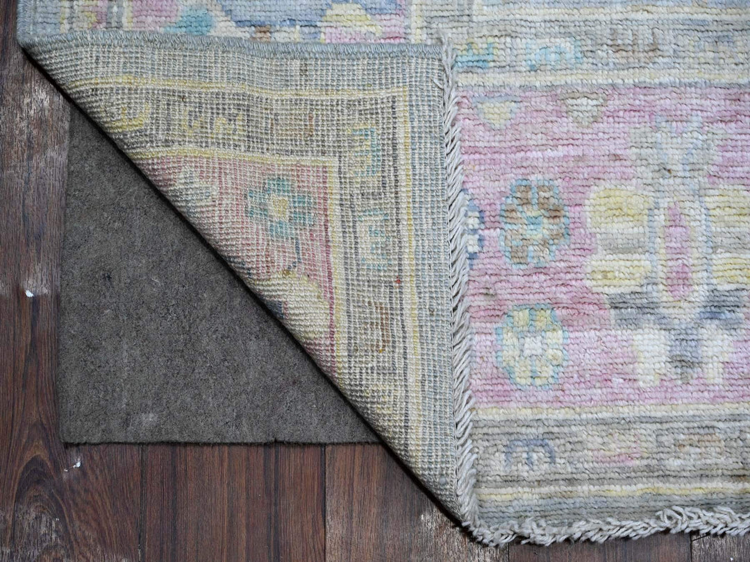 6'4" x 9'2" New Hand Knotted Blue Wool Rectangle Oriental Rug - MOA10288803