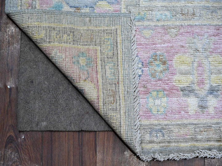 6'4" x 9'2" New Hand Knotted Blue Wool Rectangle Oriental Rug - MOA10288803