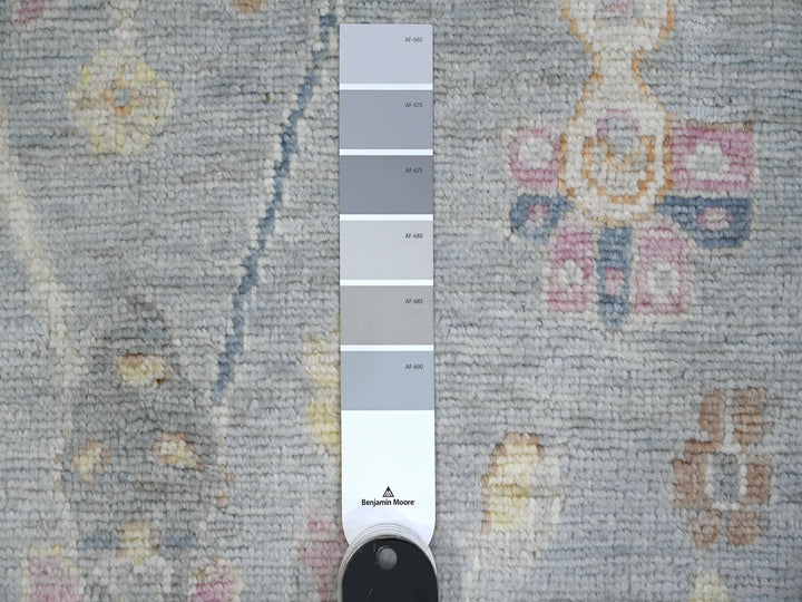 6'4" x 9'2" New Hand Knotted Blue Wool Rectangle Oriental Rug - MOA10288803