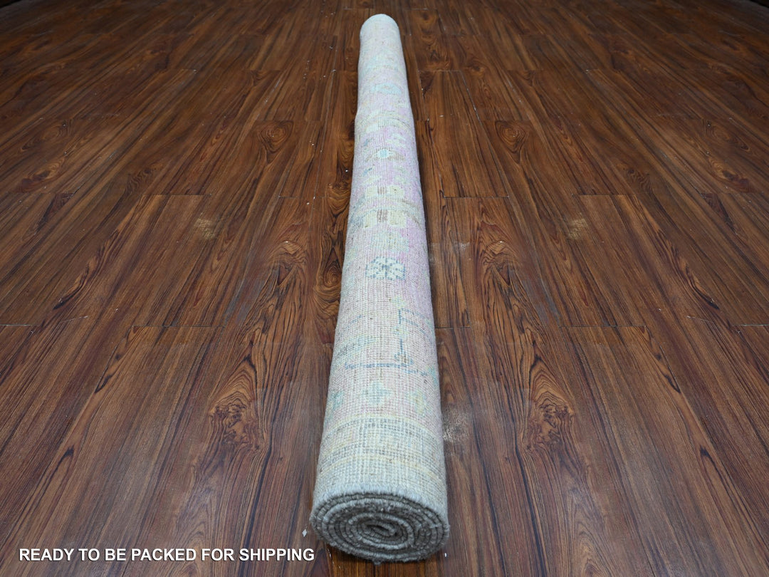6'4" x 9'2" New Hand Knotted Blue Wool Rectangle Oriental Rug - MOA10288803