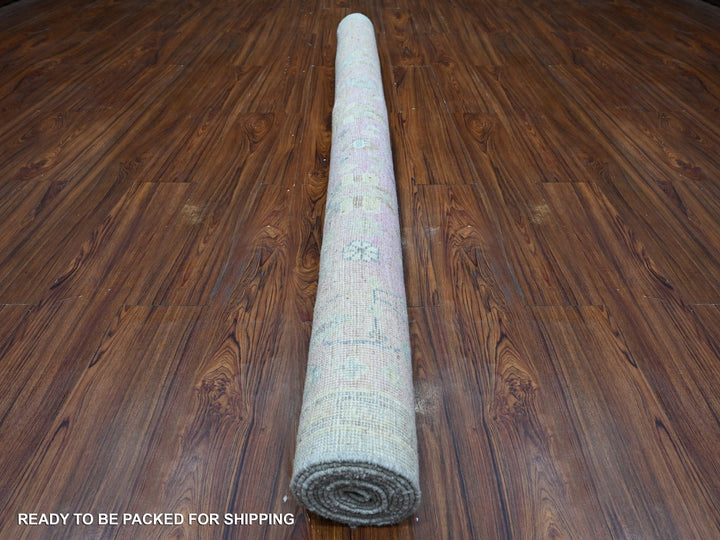 6'4" x 9'2" New Hand Knotted Blue Wool Rectangle Oriental Rug - MOA10288803