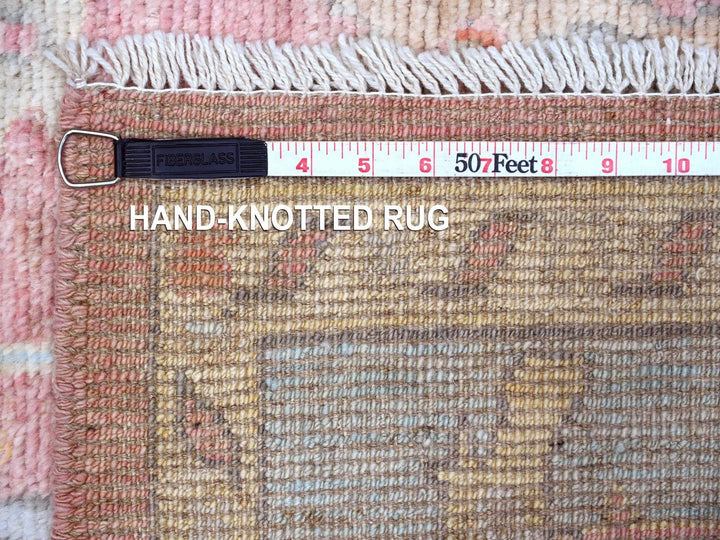 6'0" x 8'10" New Hand Knotted Pink Wool Rectangle Oriental Rug - MOA10288805