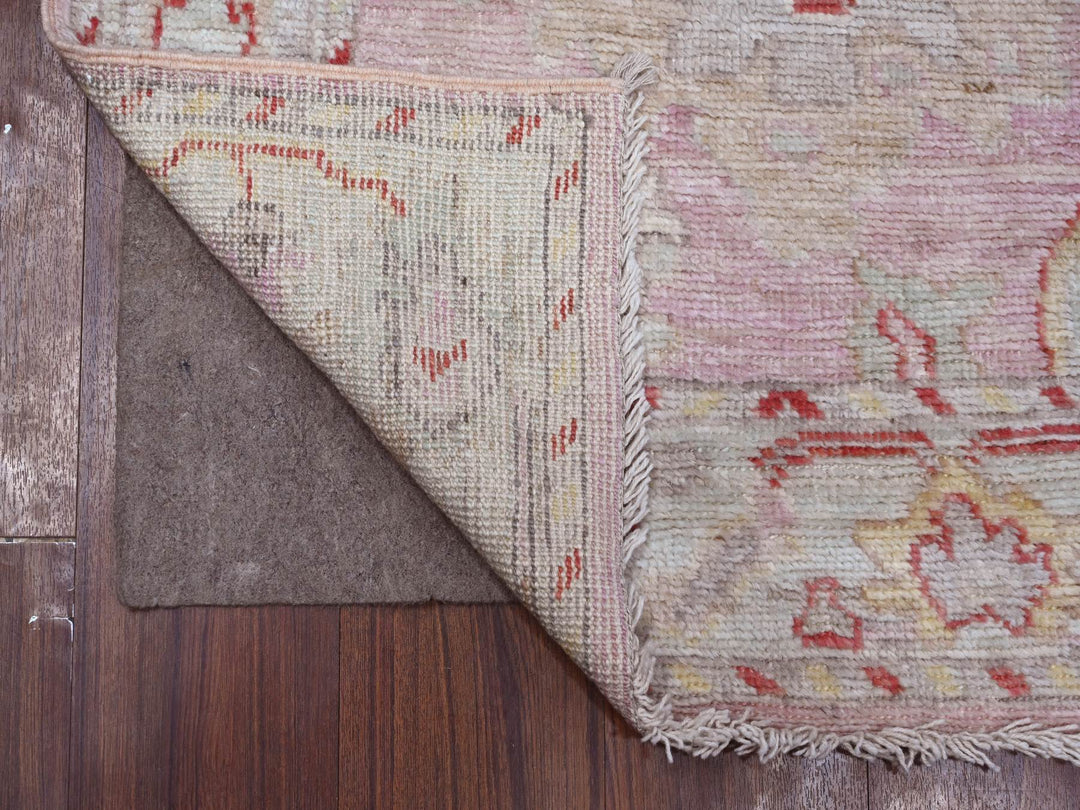 2'10" x 11'6" New Hand Knotted Pink Wool Runner Oriental Rug - MOA10288821