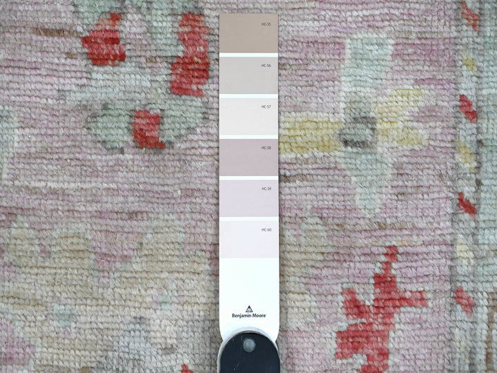 2'10" x 11'6" New Hand Knotted Pink Wool Runner Oriental Rug - MOA10288821
