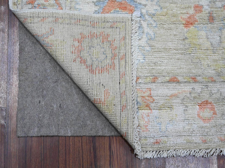 3'1" x 11'8" New Hand Knotted Green Wool Runner Oriental Rug - MOA10288827