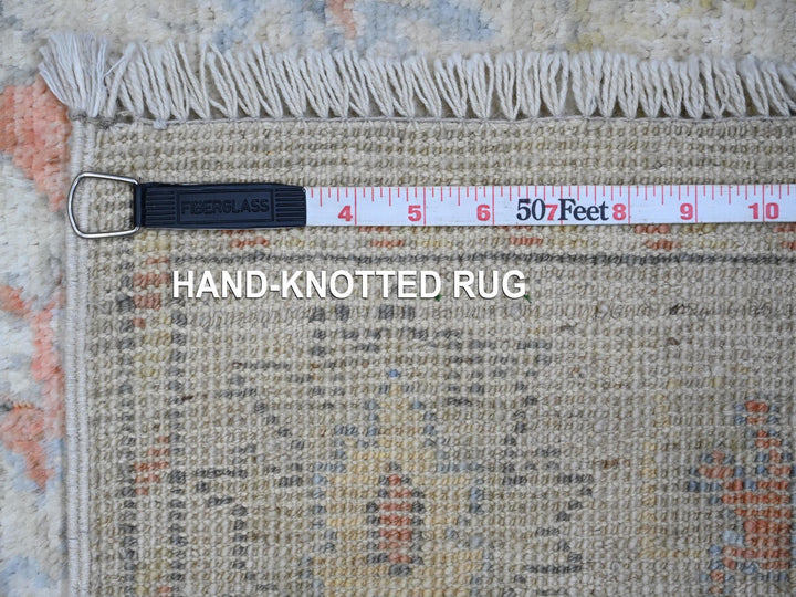3'1" x 11'8" New Hand Knotted Green Wool Runner Oriental Rug - MOA10288827