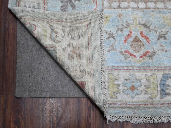 8'10" x 11'11" New Hand Knotted Blue Wool Rectangle Oriental Rug - MOA10288837