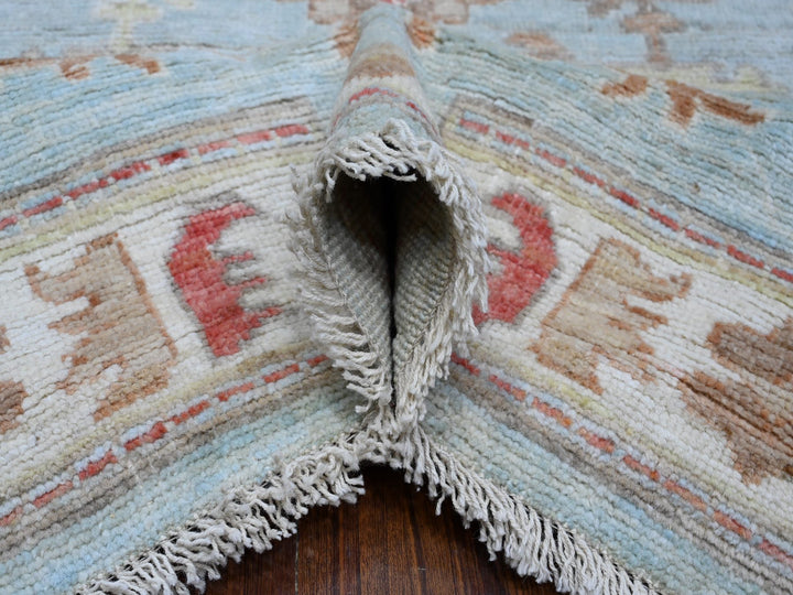 8'10" x 11'11" New Hand Knotted Blue Wool Rectangle Oriental Rug - MOA10288837