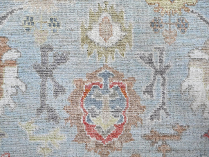 8'10" x 11'11" New Hand Knotted Blue Wool Rectangle Oriental Rug - MOA10288837