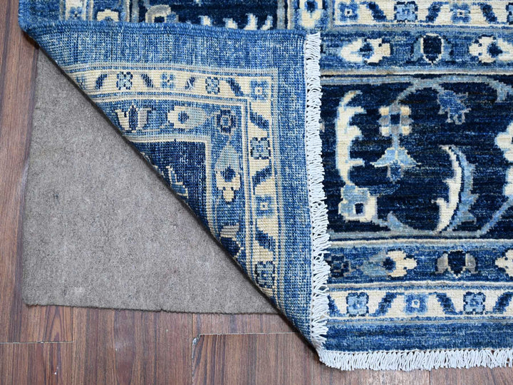 8'1" x 9'8" New Hand Knotted Blue Wool Rectangle Oriental Rug - MOA10288846