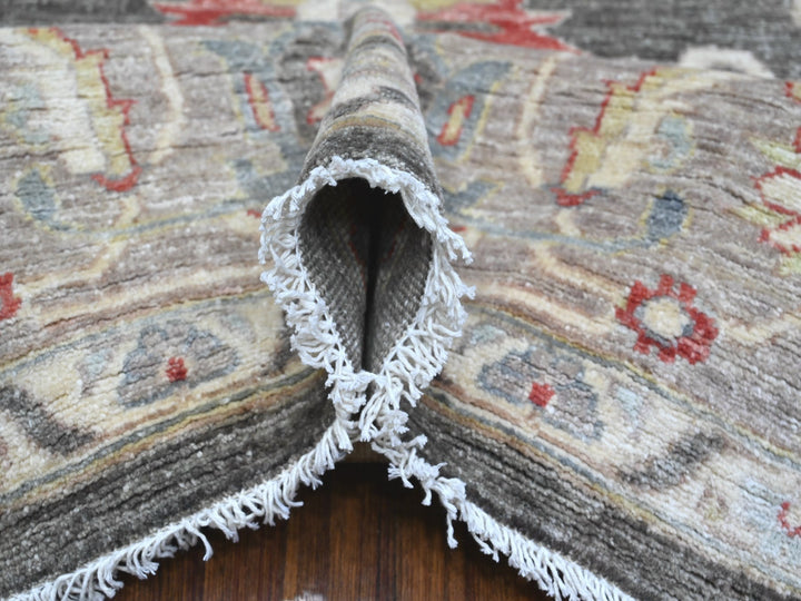 7'11" x 9'7" New Hand Knotted Black Wool Rectangle Oriental Rug - MOA10288873