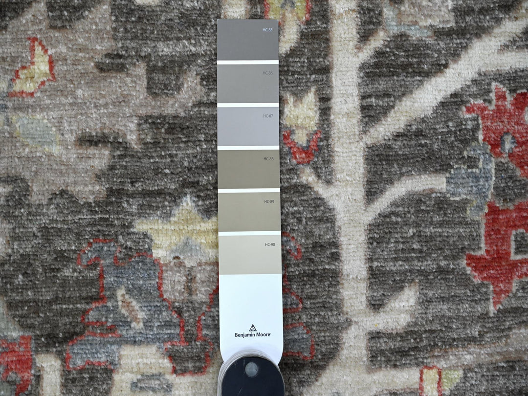 7'11" x 9'7" New Hand Knotted Black Wool Rectangle Oriental Rug - MOA10288873