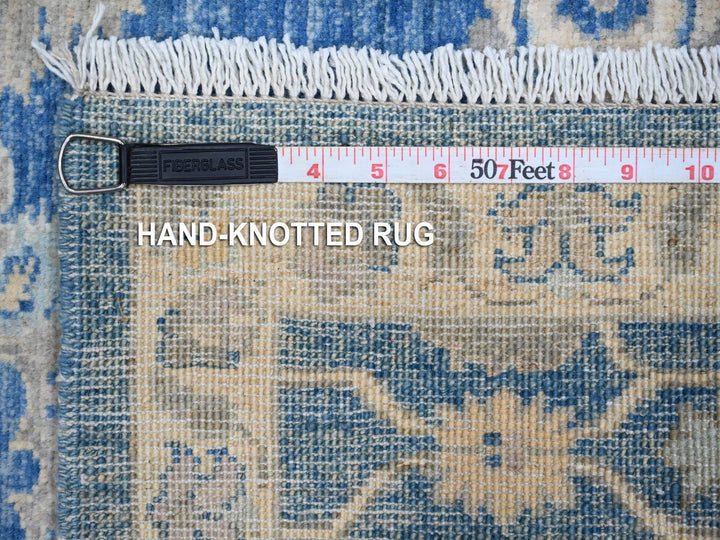 2'7" x 11'8" New Hand Knotted Blue Wool Runner Oriental Rug - MOA10288884