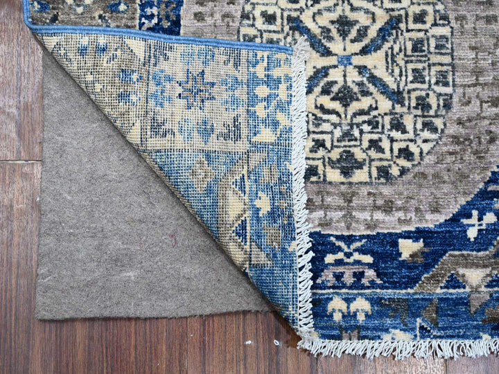 2'7" x 11'9" New Hand Knotted Blue Wool Runner Oriental Rug - MOA10288892