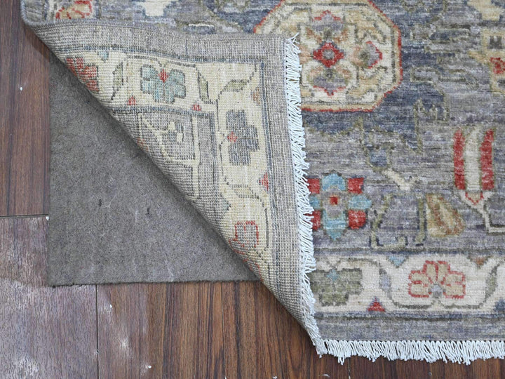 2'6" x 6'0" New Hand Knotted Grey Wool Runner Oriental Rug - MOA10288905