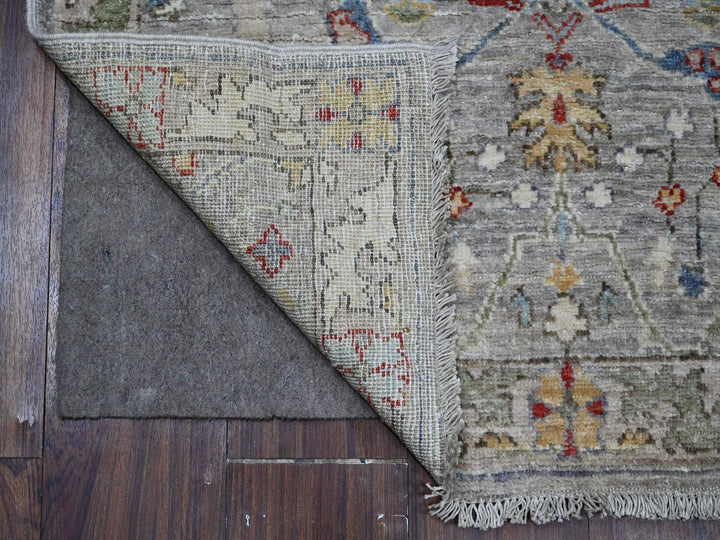 3'0" x 11'7" New Hand Knotted Grey Wool Runner Oriental Rug - MOA10288906