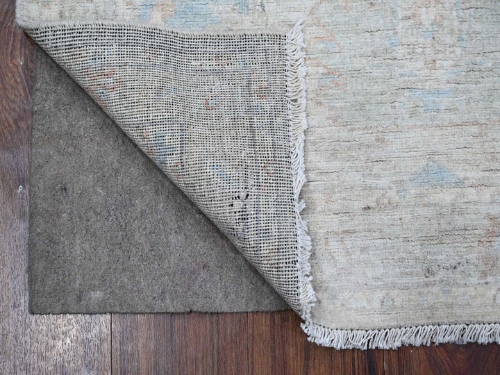 3'1" x 4'11" New Hand Knotted Grey Wool Rectangle Oriental Rug - MOA10288909