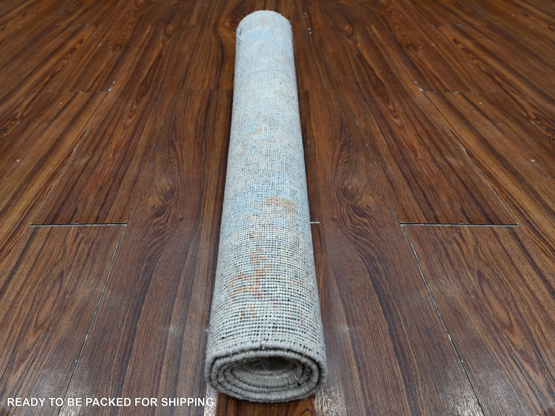 3'1" x 4'11" New Hand Knotted Grey Wool Rectangle Oriental Rug - MOA10288909