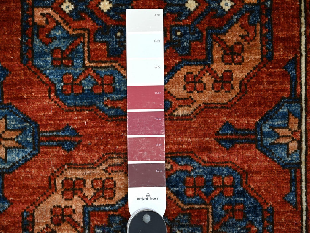2'10" x 5'10" New Hand Knotted Red Wool Runner Oriental Rug - MOA10288933