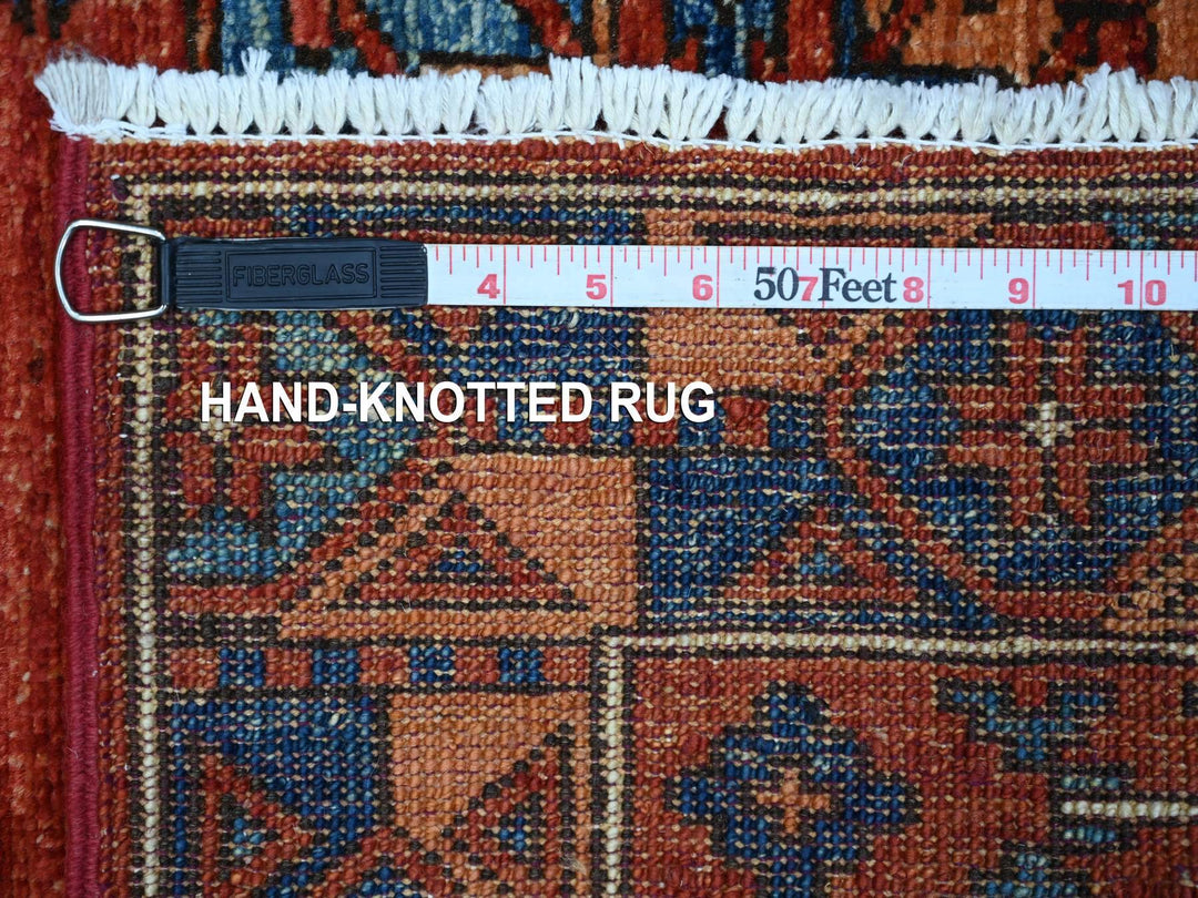 2'10" x 5'10" New Hand Knotted Red Wool Runner Oriental Rug - MOA10288933