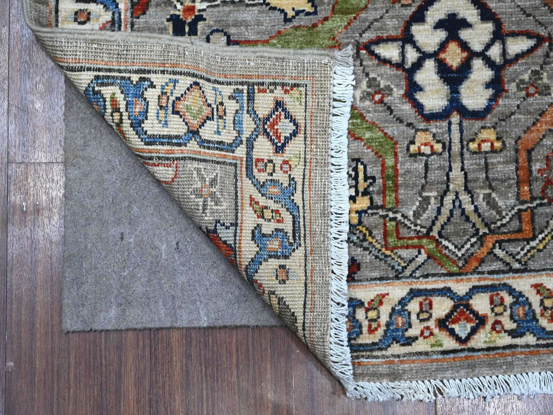 3'0" x 11'10" New Hand Knotted Grey Wool Runner Oriental Rug - MOA10288936