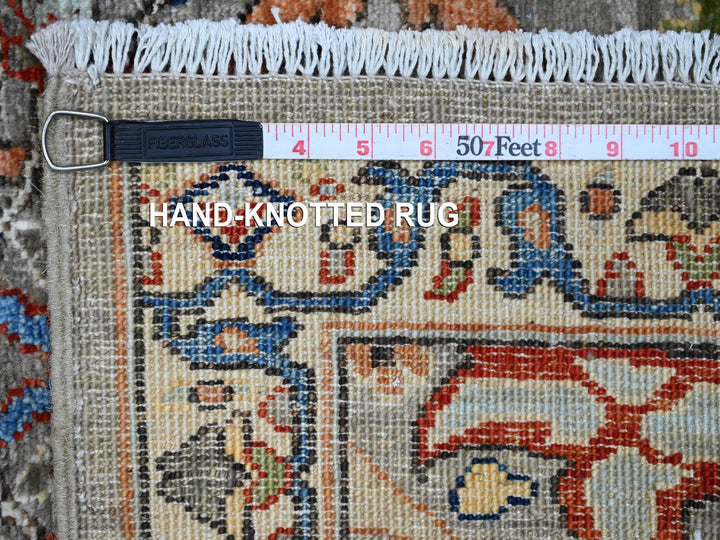 3'0" x 11'10" New Hand Knotted Grey Wool Runner Oriental Rug - MOA10288936