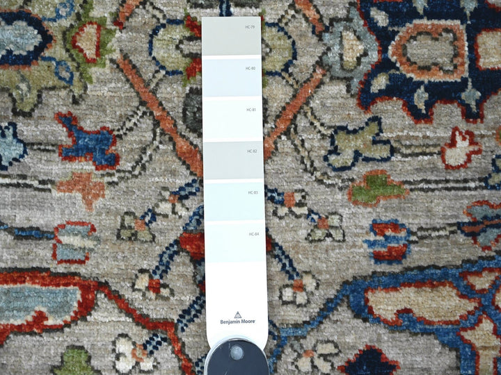 2'11" x 6'2" New Hand Knotted Grey Wool Runner Oriental Rug - MOA10288939