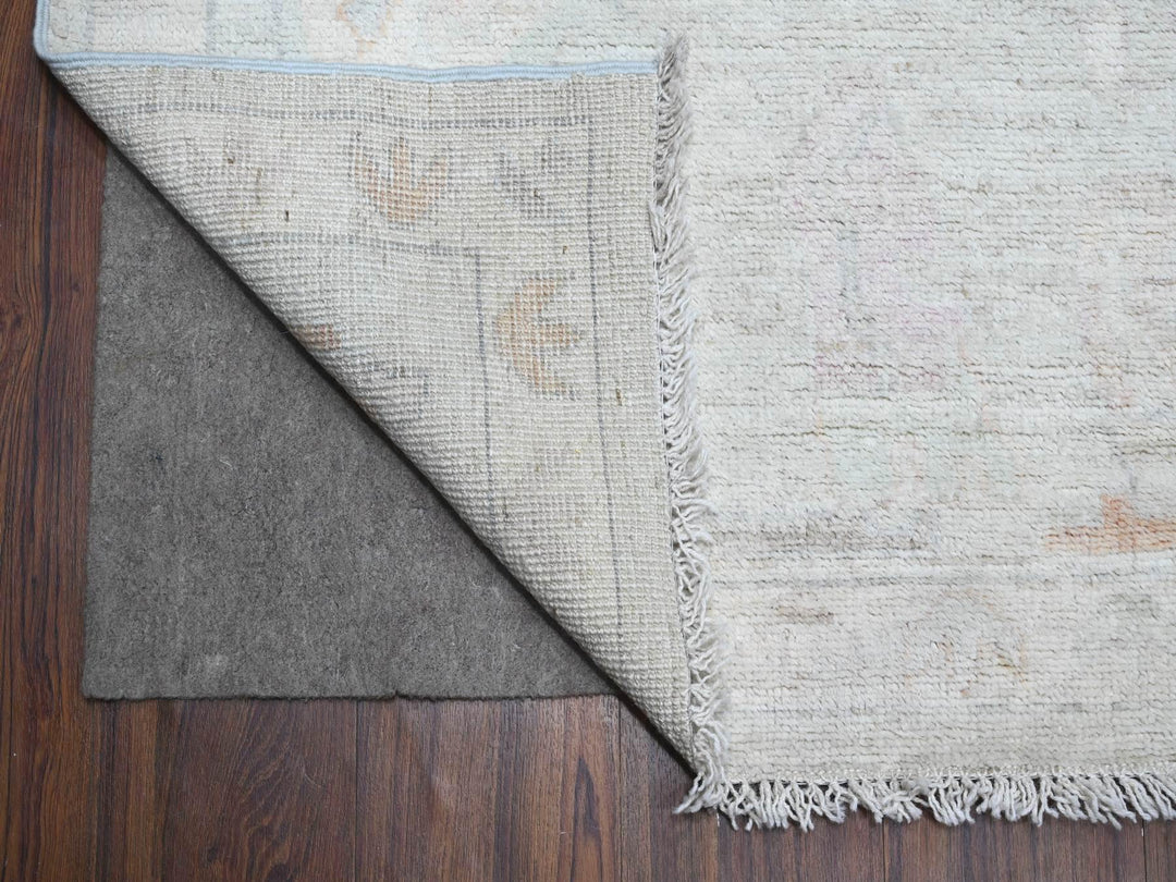 9'6" x 9'8" New Hand Knotted Blue Wool Rectangle Oriental Rug - MOA10288942