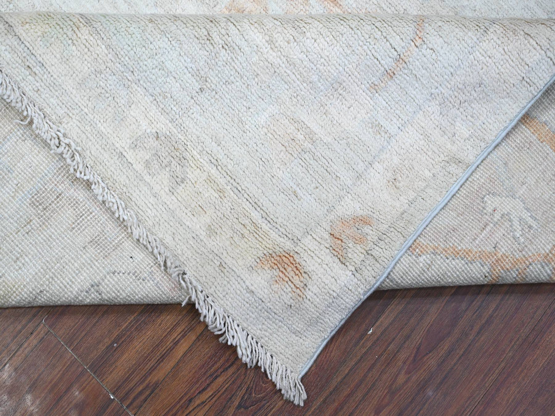 9'6" x 9'8" New Hand Knotted Blue Wool Rectangle Oriental Rug - MOA10288942