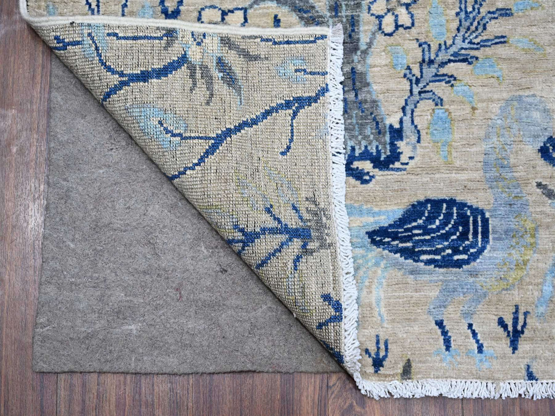 6'0" x 8'5" New Hand Knotted Grey Wool Rectangle Oriental Rug - MOA10288945