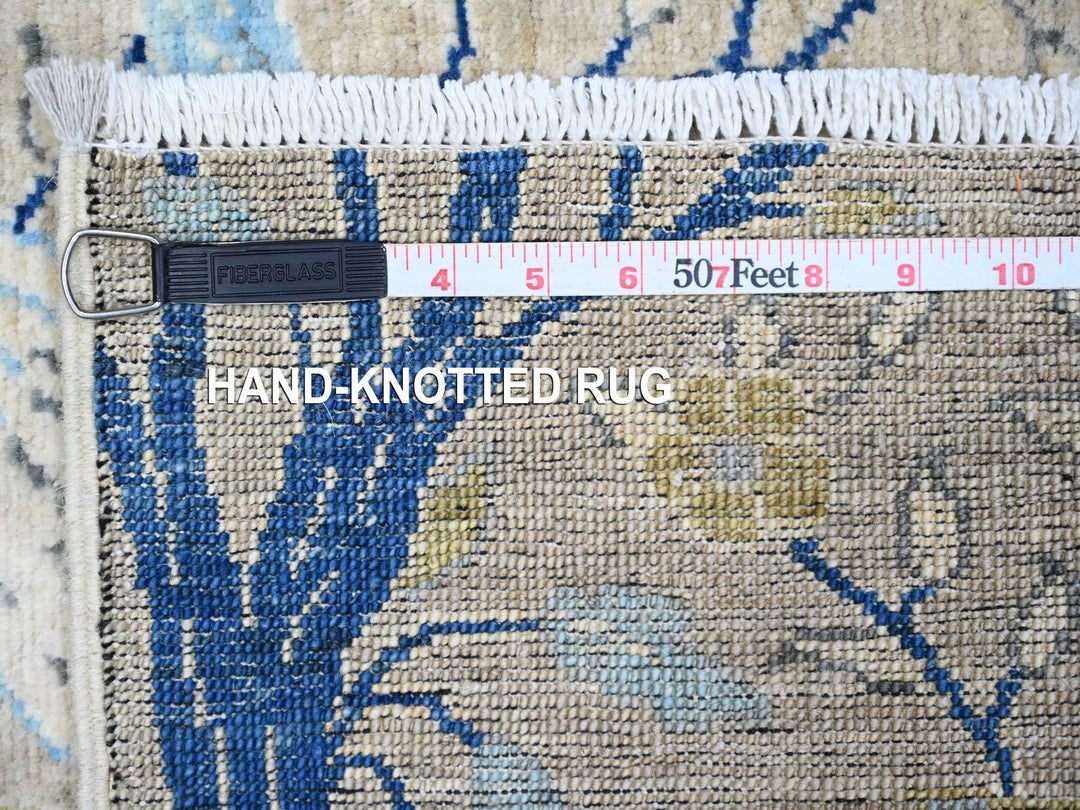 6'0" x 8'5" New Hand Knotted Grey Wool Rectangle Oriental Rug - MOA10288945