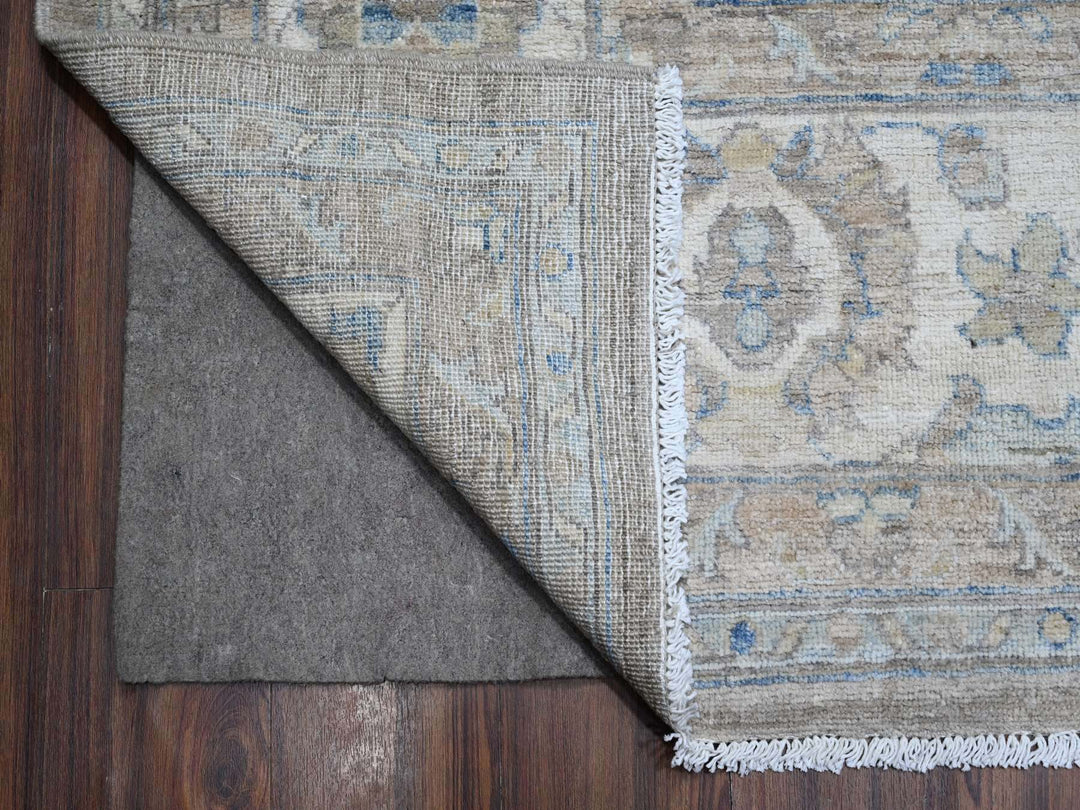 9'0" x 11'10" New Hand Knotted Grey Wool Rectangle Oriental Rug - MOA10288958