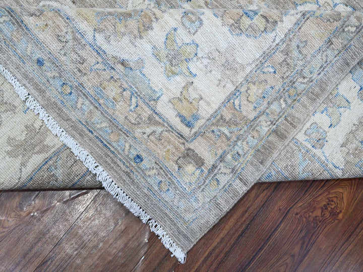 9'0" x 11'10" New Hand Knotted Grey Wool Rectangle Oriental Rug - MOA10288958