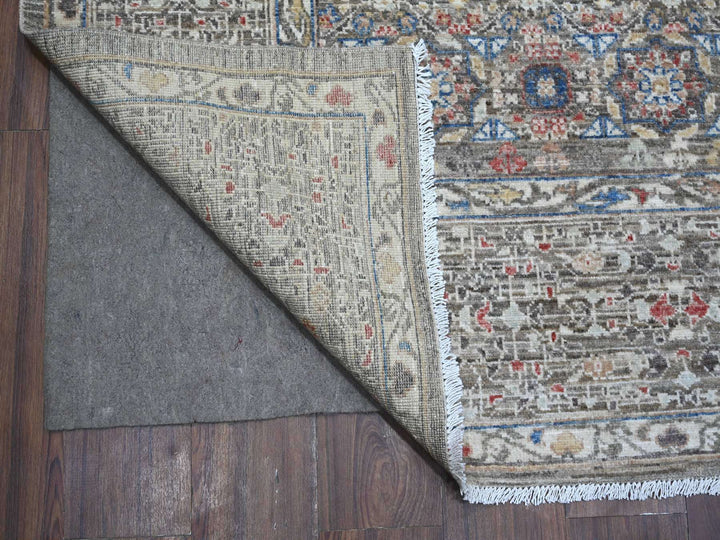 8'3" x 10'0" New Hand Knotted Grey Wool Rectangle Oriental Rug - MOA10288962