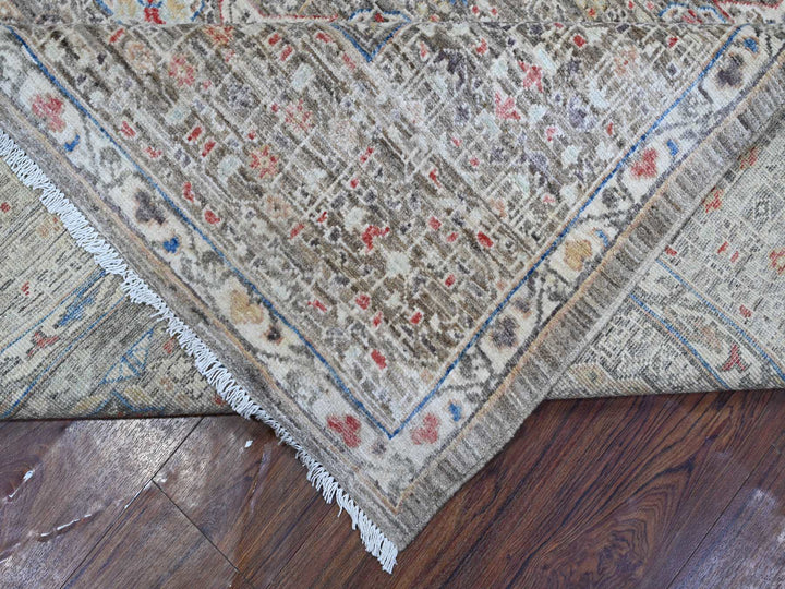 8'3" x 10'0" New Hand Knotted Grey Wool Rectangle Oriental Rug - MOA10288962