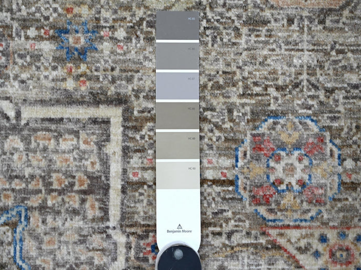 8'3" x 10'0" New Hand Knotted Grey Wool Rectangle Oriental Rug - MOA10288962