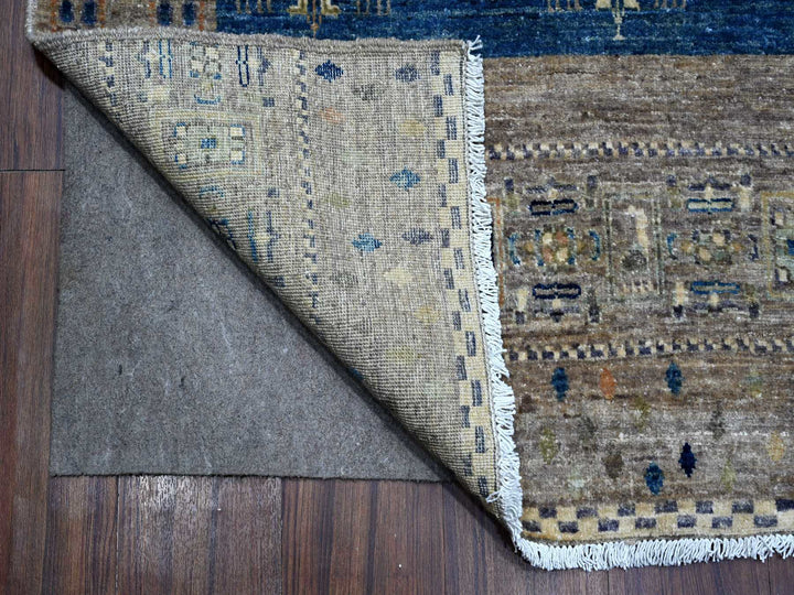 9'1" x 11'8" New Hand Knotted Grey Wool Rectangle Oriental Rug - MOA10288975