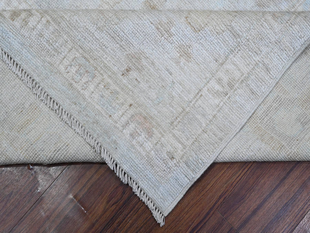9'0" x 11'10" New Hand Knotted Grey Wool Rectangle Oriental Rug - MOA10288991