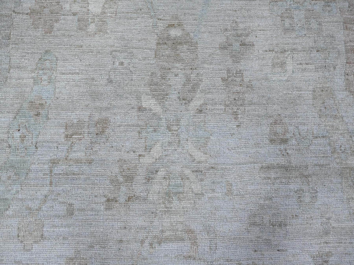 9'0" x 11'10" New Hand Knotted Grey Wool Rectangle Oriental Rug - MOA10288991