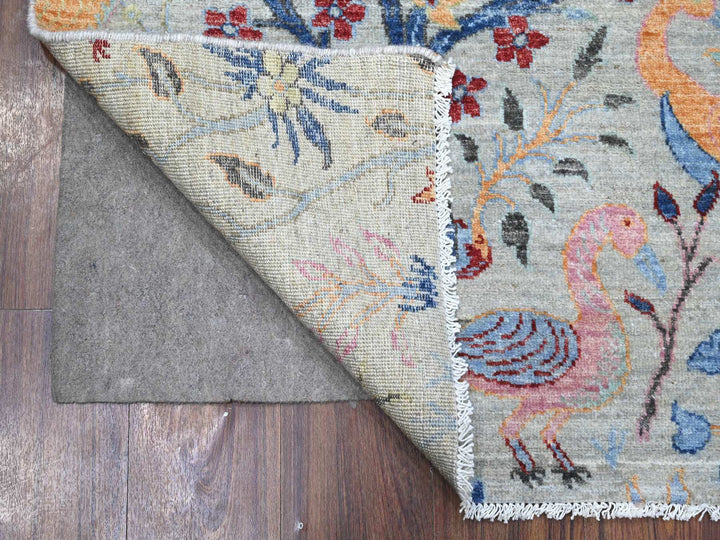 6'0" x 6'1" New Hand Knotted Grey Wool Square Oriental Rug - MOA10288995