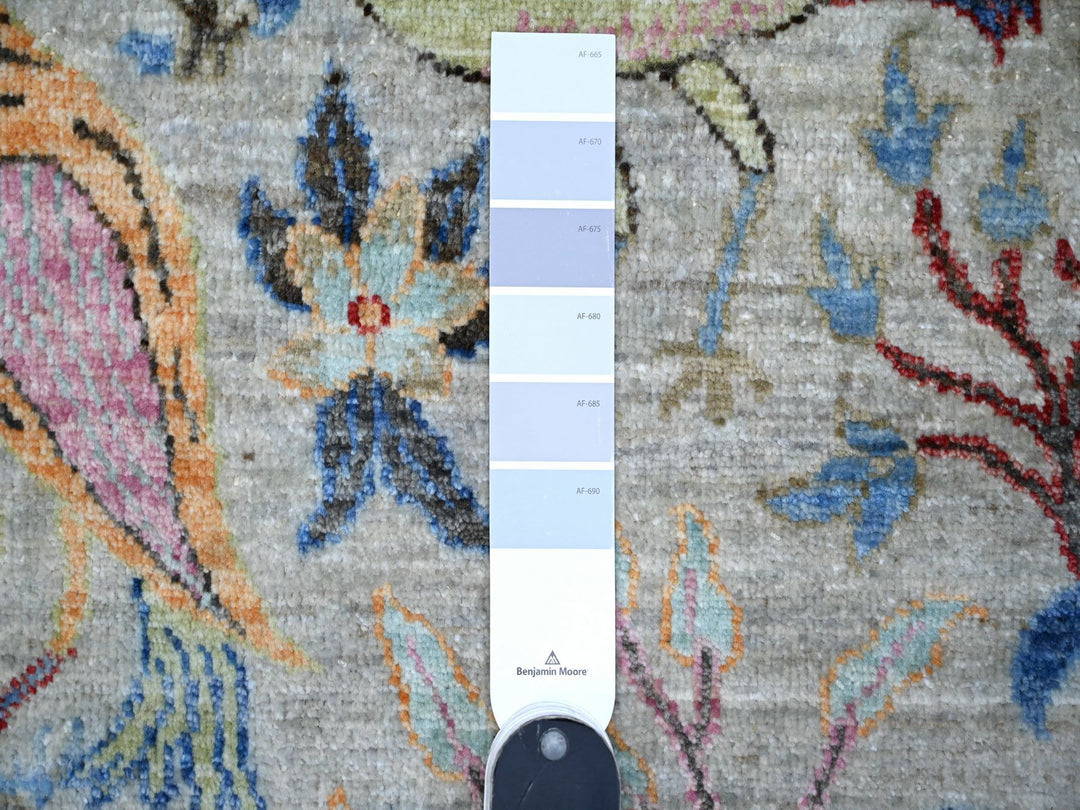 6'0" x 6'1" New Hand Knotted Grey Wool Square Oriental Rug - MOA10288995
