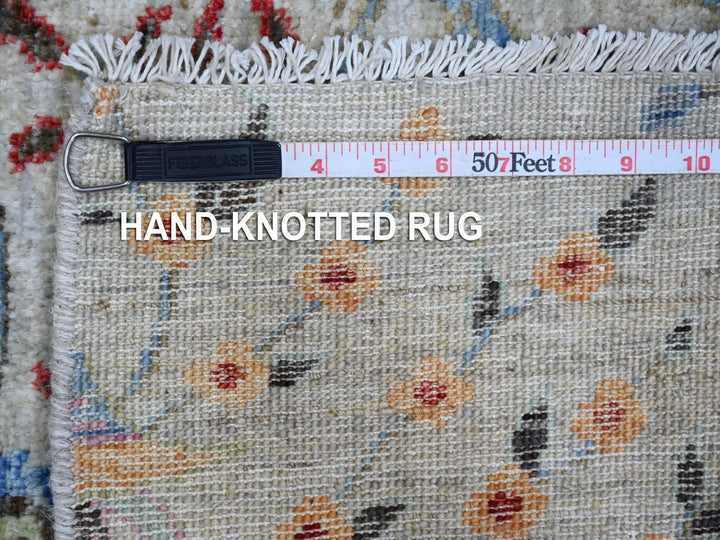 6'0" x 6'1" New Hand Knotted Grey Wool Square Oriental Rug - MOA10288995