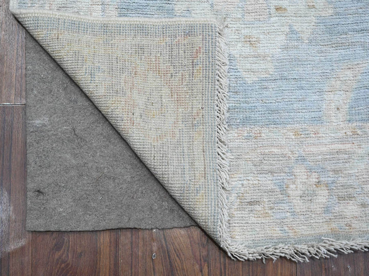 2'10" x 15'5" New Hand Knotted Blue Wool Rectangle Oriental Rug - MOA10289007