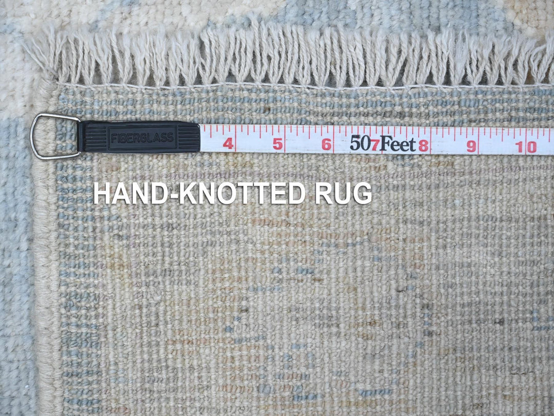 2'10" x 15'5" New Hand Knotted Blue Wool Rectangle Oriental Rug - MOA10289007