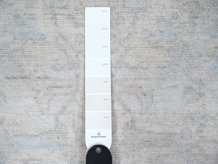 2'8" x 11'1" New Hand Knotted Ivory Wool Runner Oriental Rug - MOA10289031
