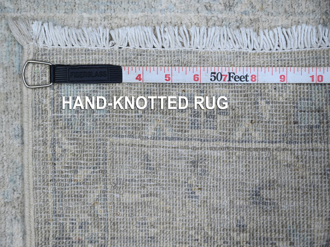 1'9" x 3'0" New Hand Knotted Grey Wool Rectangle Oriental Rug - MOA10289037