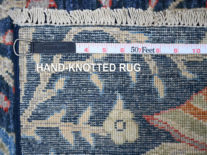 2'4" x 5'10" New Hand Knotted Blue Wool Runner Oriental Rug - MOA10289051